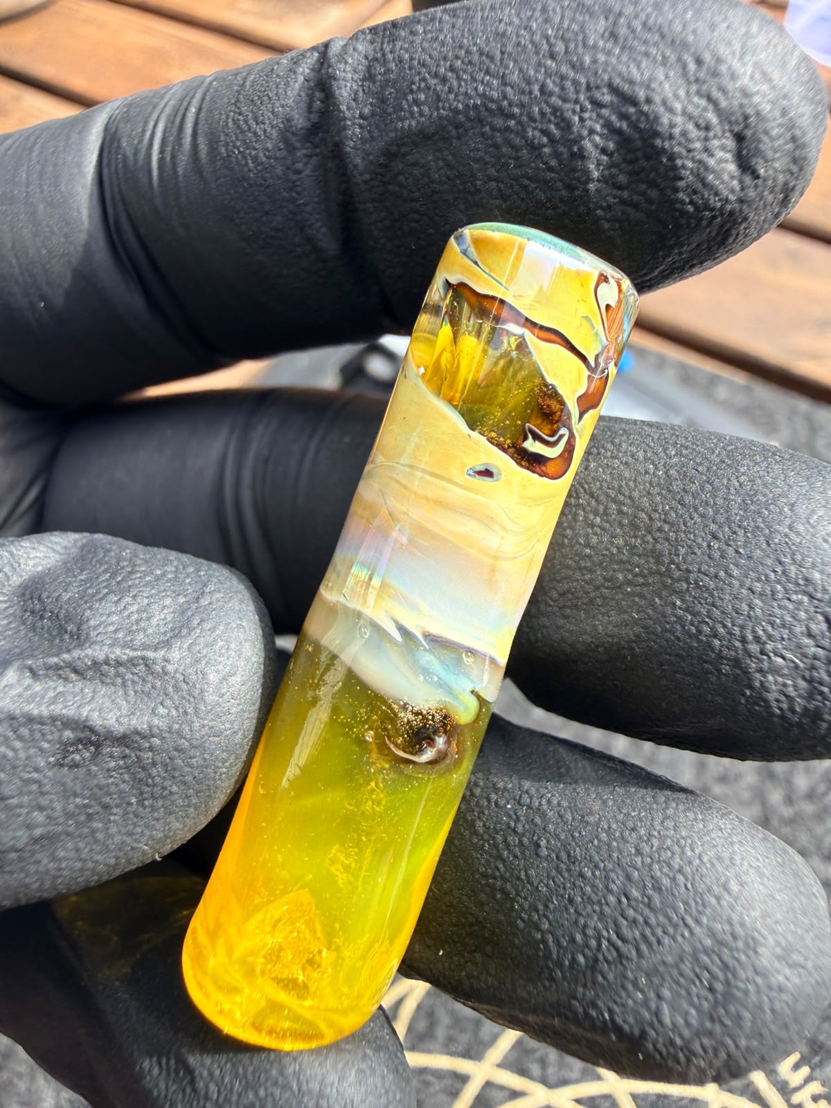 Meccas Glass Single-Hole Filtertip – Amber / Yellow