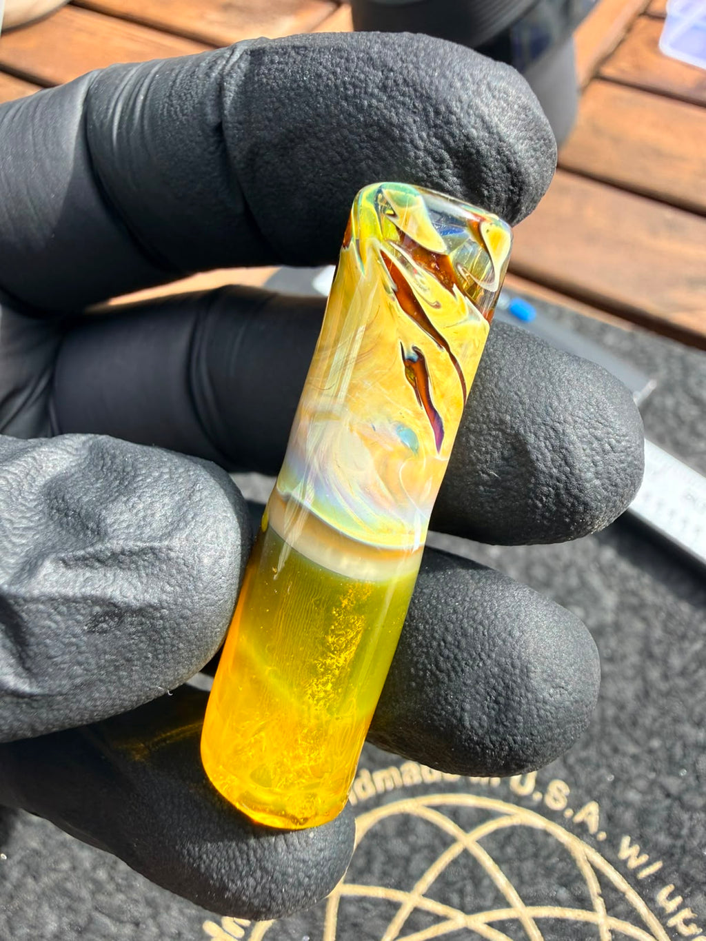 Meccas Glass Single-Hole Filtertip – Amber / Yellow