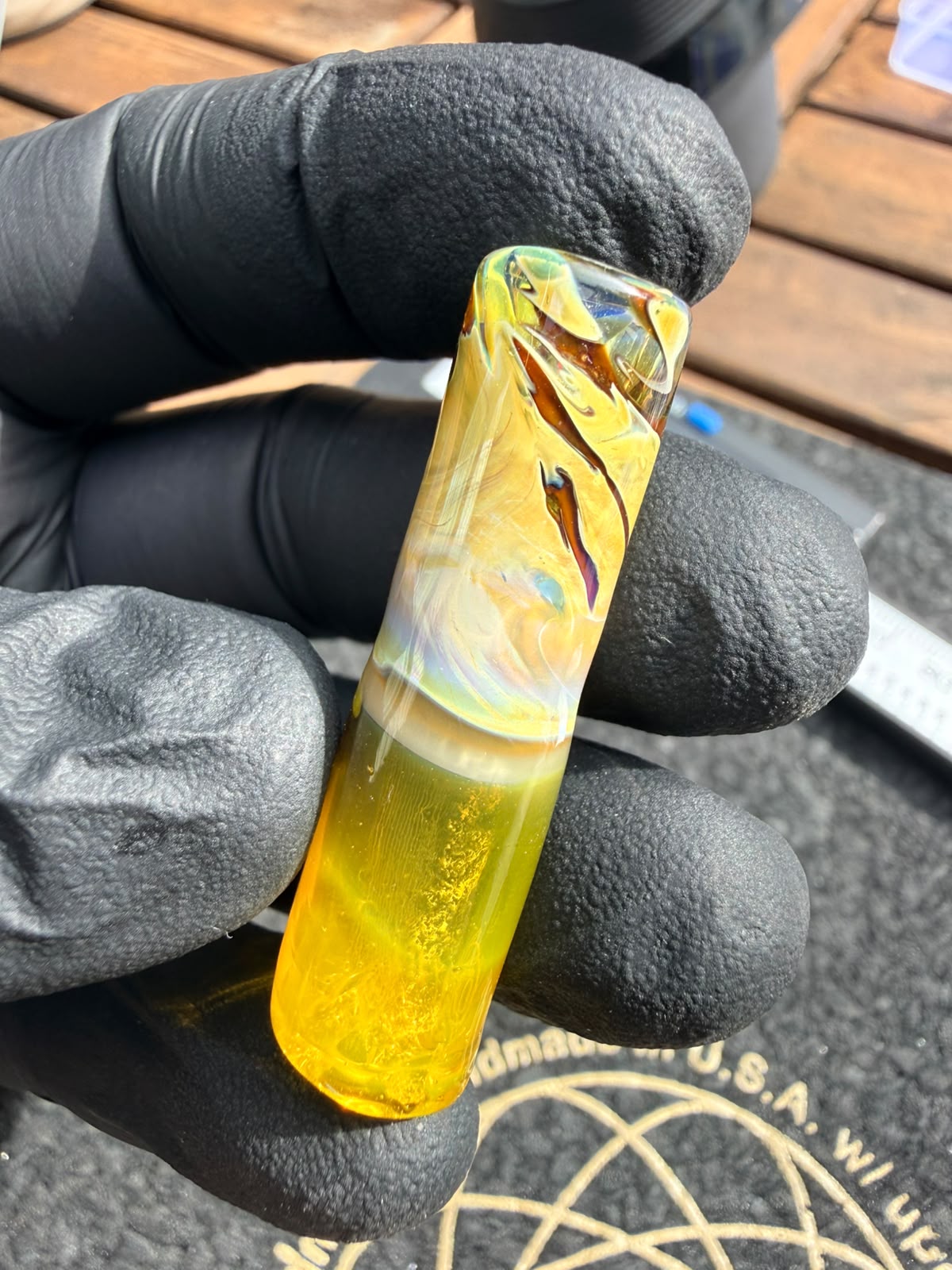 Meccas Glass Single-Hole Filtertip – Amber / Yellow