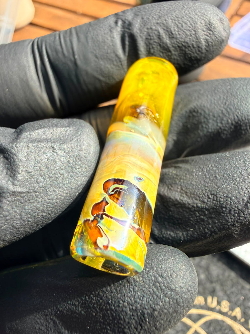 Meccas Glass Single-Hole Filtertip – Amber / Yellow