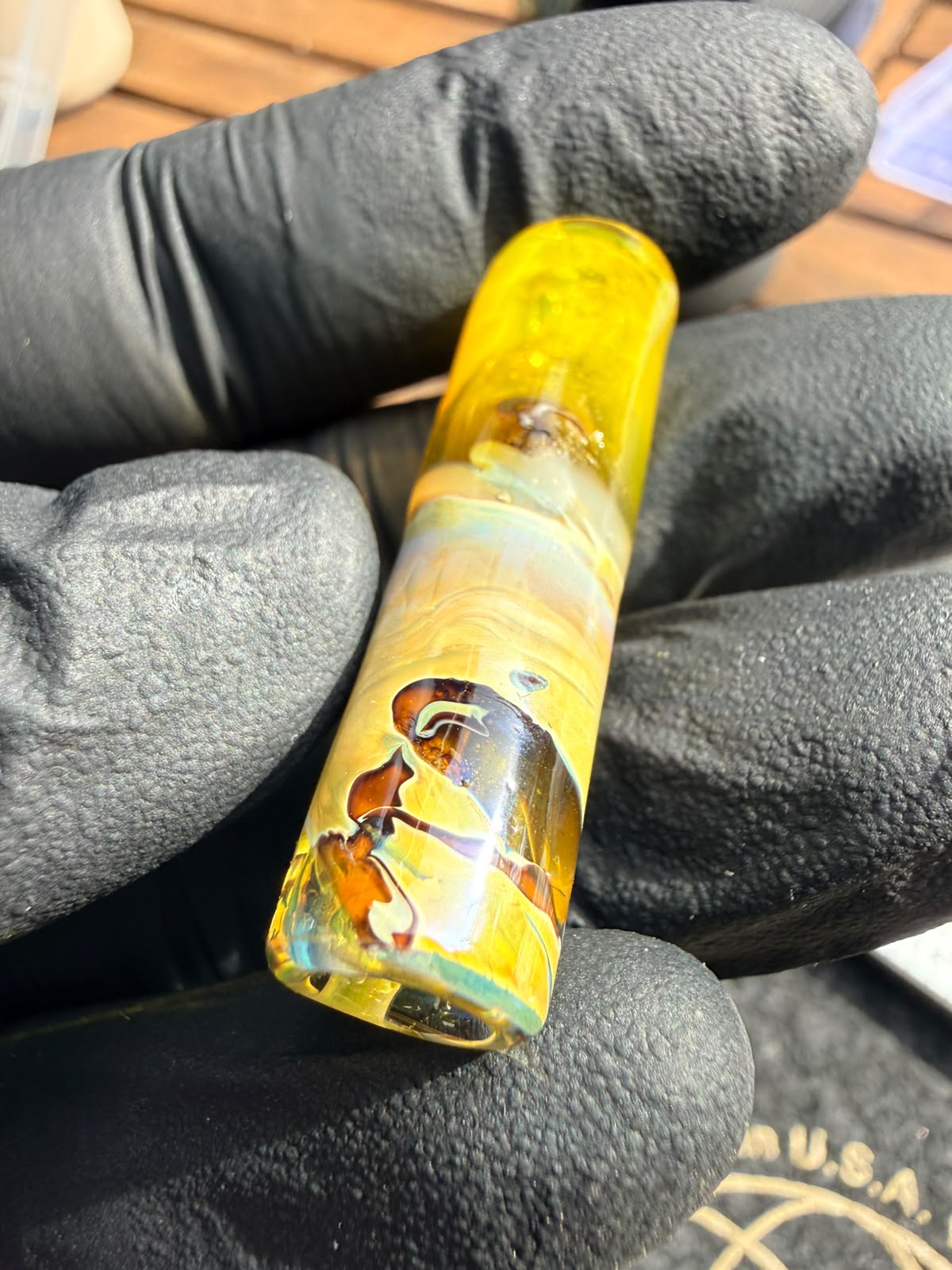 Meccas Glass Single-Hole Filtertip – Amber / Yellow