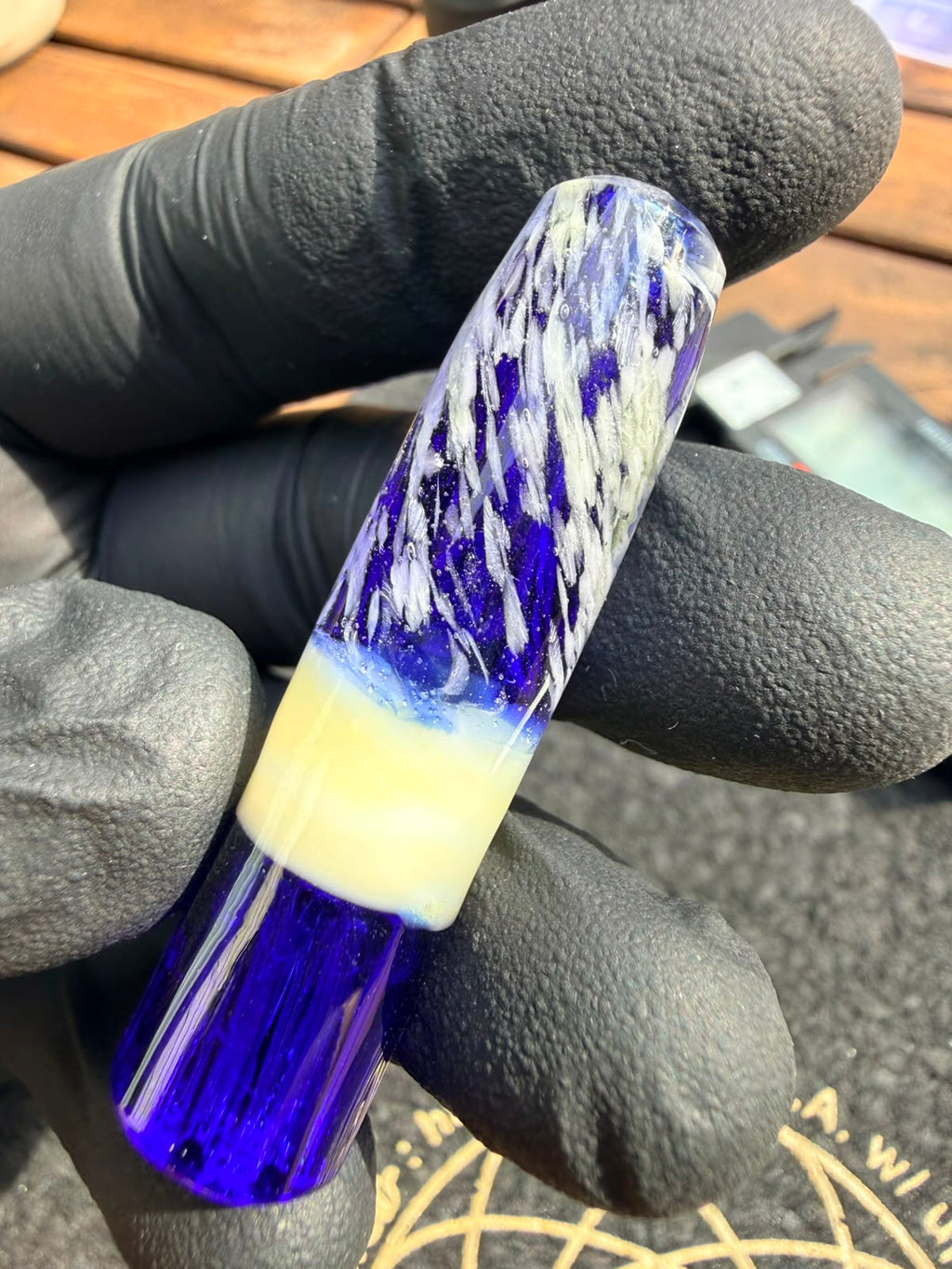 Meccas Glass Hybrid Filtertip – Königsblau / Weiß