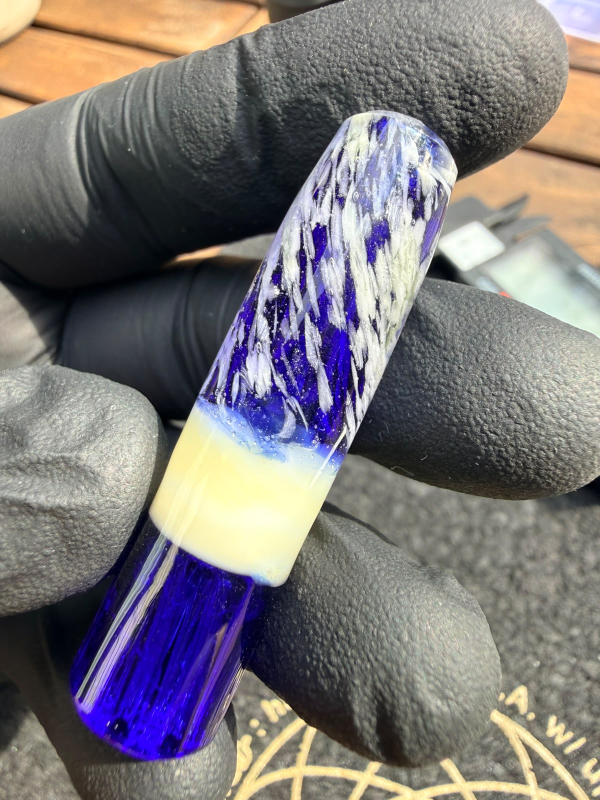 Meccas Glass Hybrid Filtertip – Königsblau / Weiß