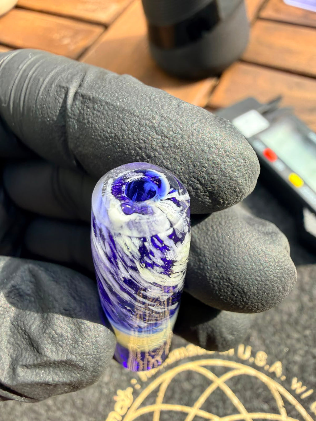 Meccas Glass Hybrid Filtertip – Königsblau / Weiß