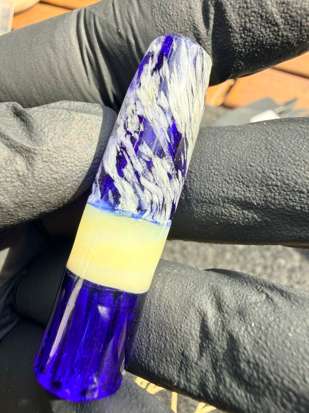 Meccas Glass Hybrid Filtertip – Königsblau / Weiß