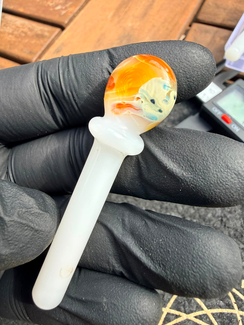 Meccas Glass Packer – Orange / Creme / Weiß