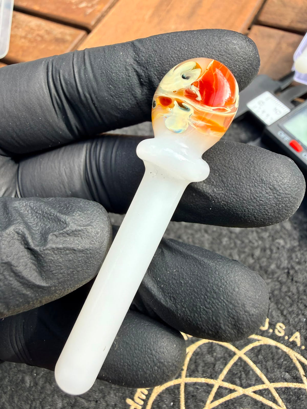 Meccas Glass Packer – Orange / Creme / Weiß