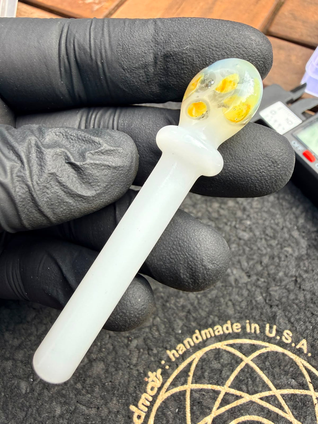 Meccas Glass Packer – Weiß / Honiggelb / Clear