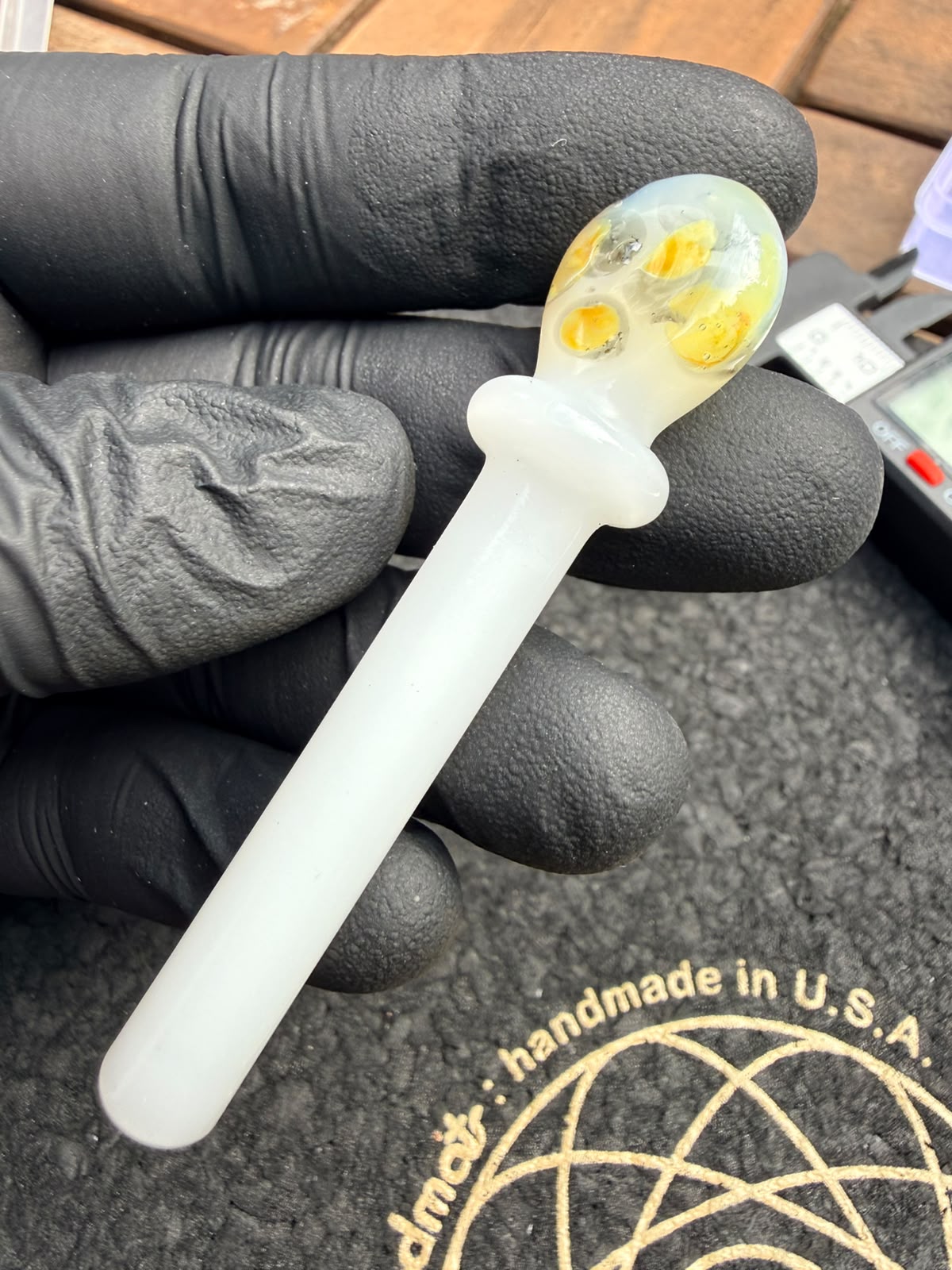 Meccas Glass Packer – Weiß / Honiggelb / Clear