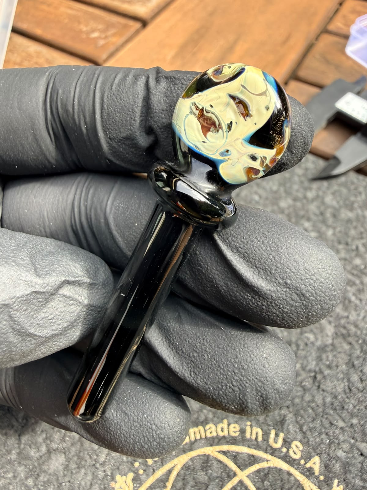 Meccas Glass Packer – Schwarz / Creme / Türkis / Amber