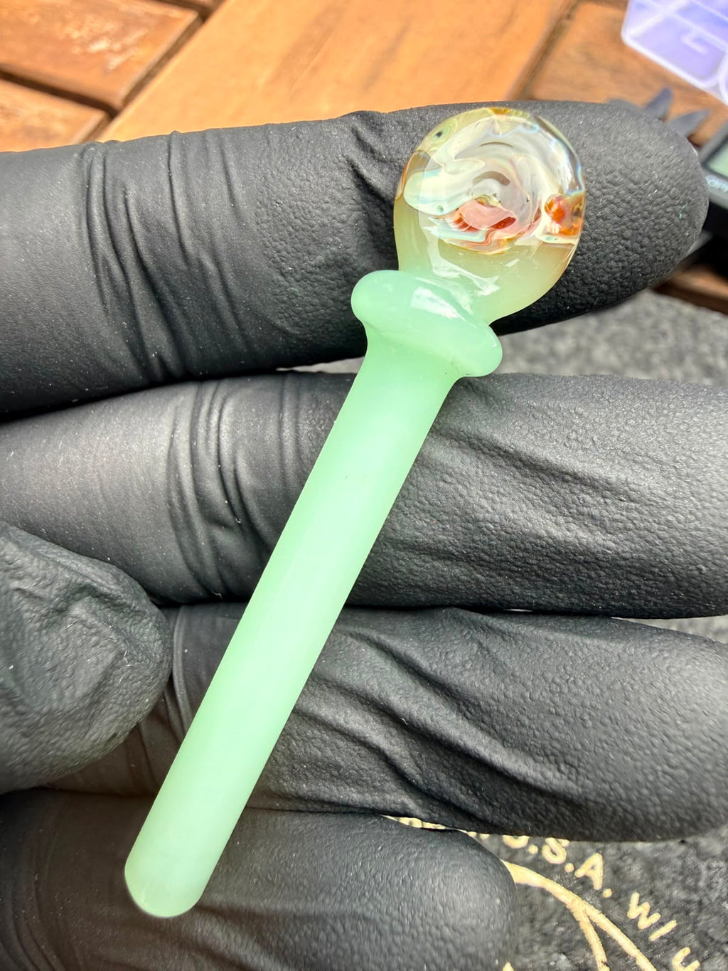 Meccas Glass Packer – Light Green Multicolor