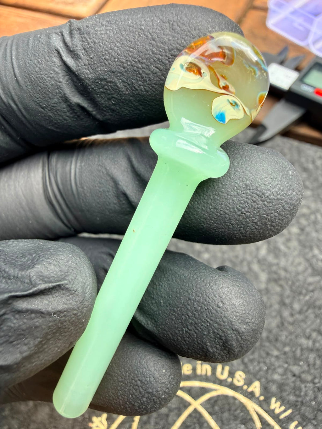 Meccas Glass Packer – Light Green Multicolor
