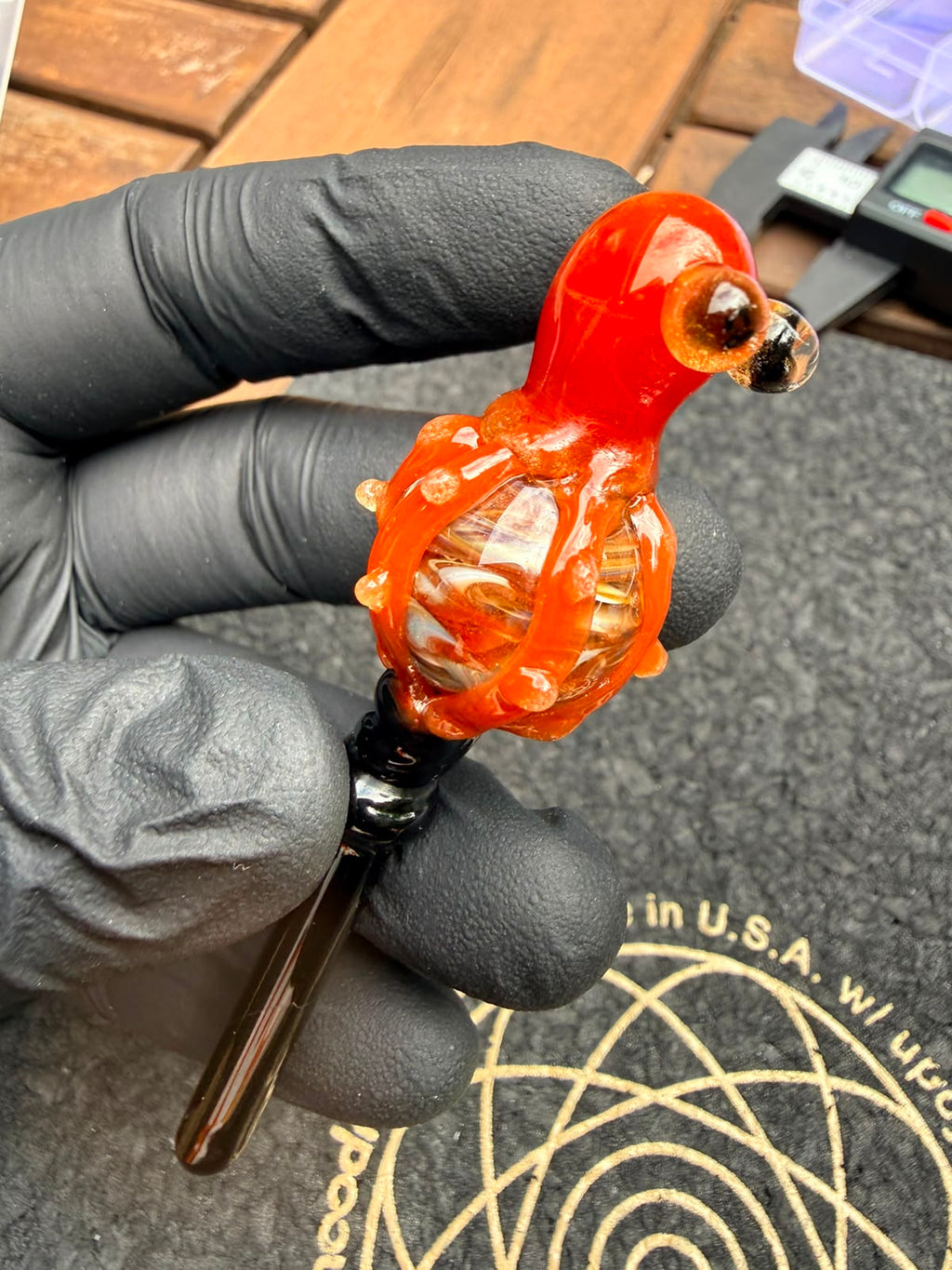 Meccas Glass Pecker – Octopus Marble