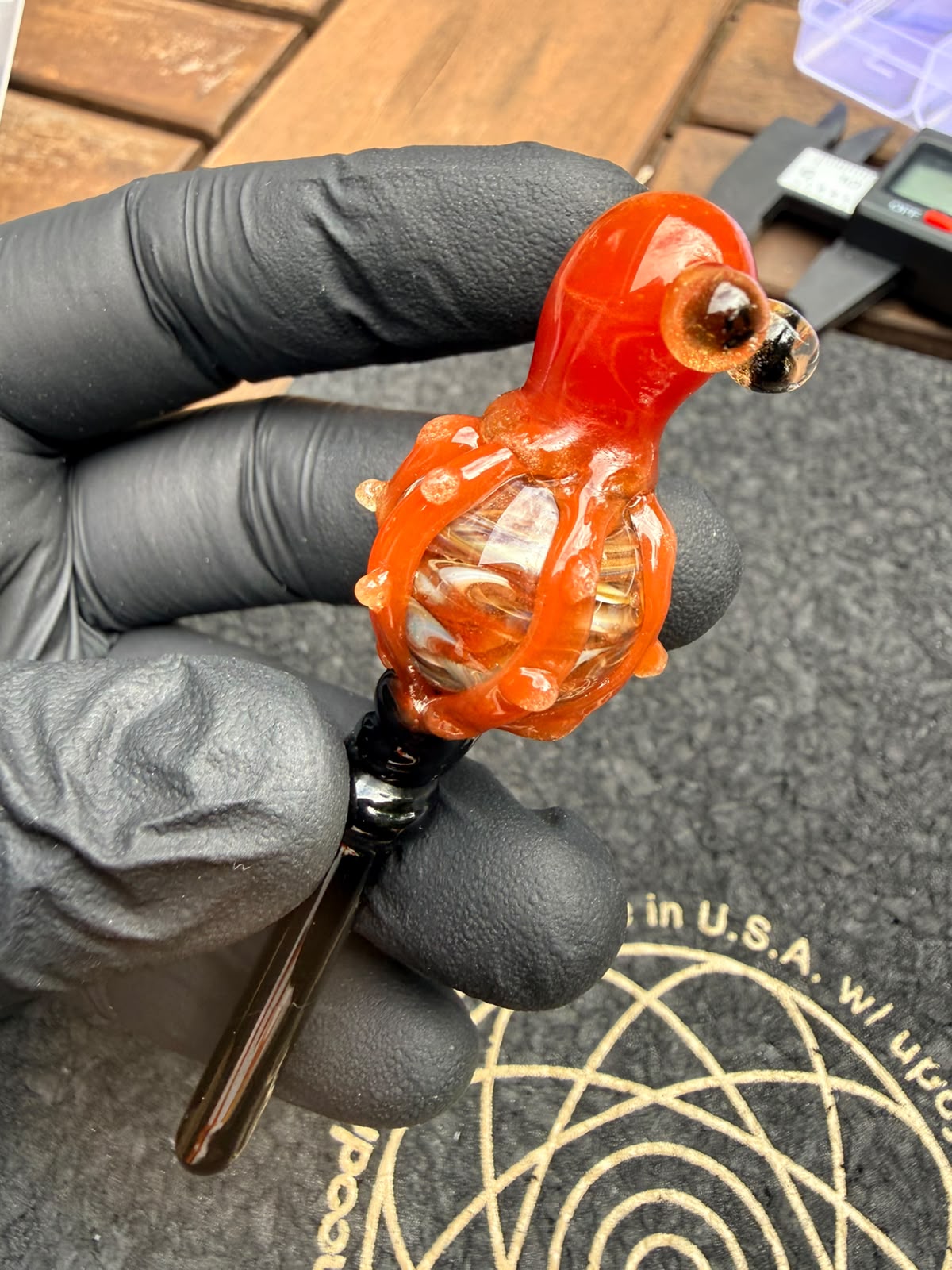Meccas Glass Pecker – Octopus Marble