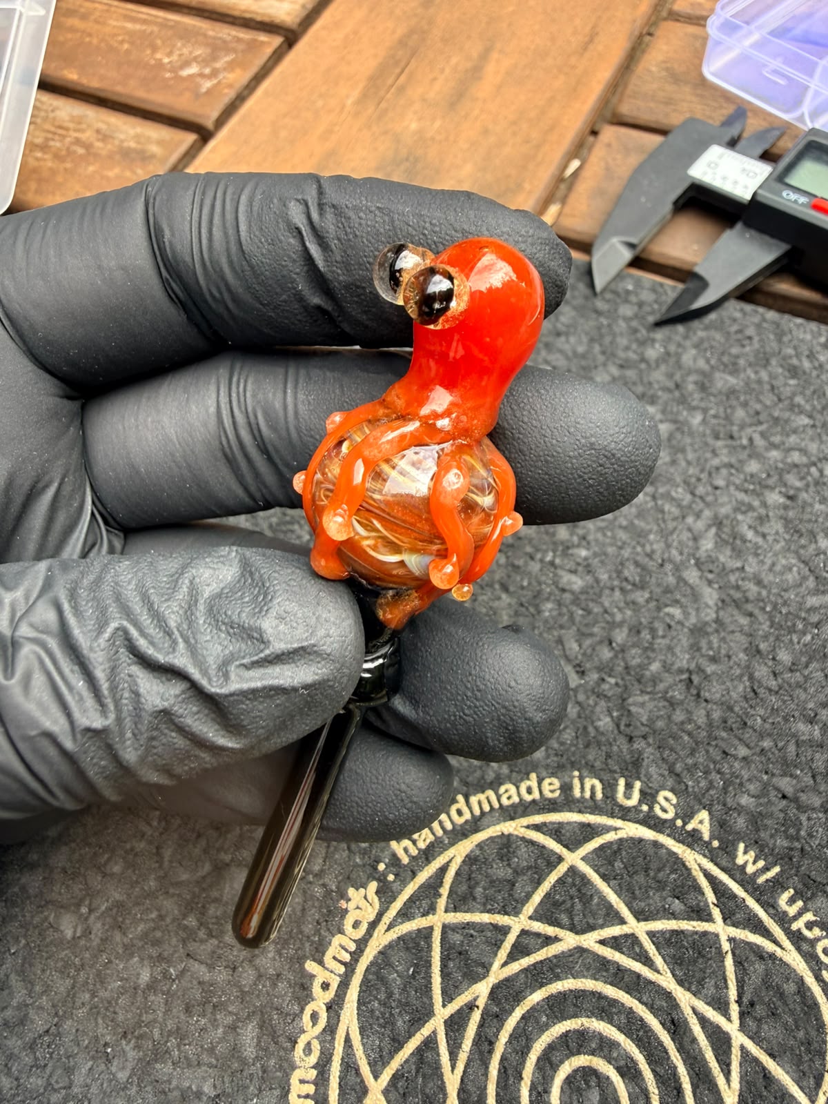 Meccas Glass Pecker – Octopus Marble