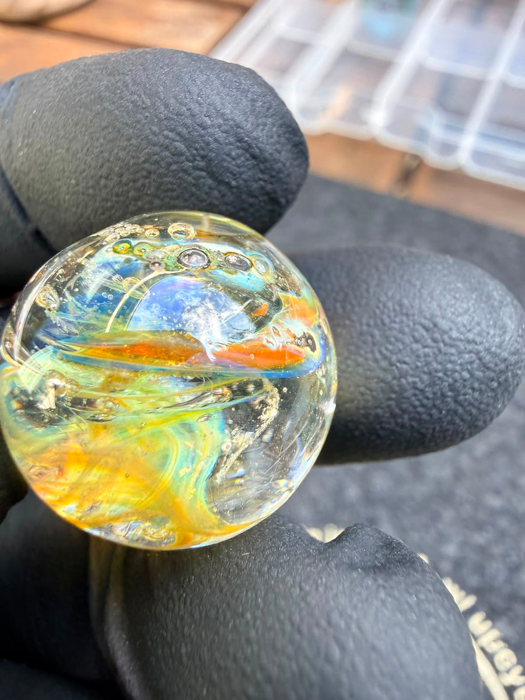 Meccas Glass Marble – Orbit Swirl