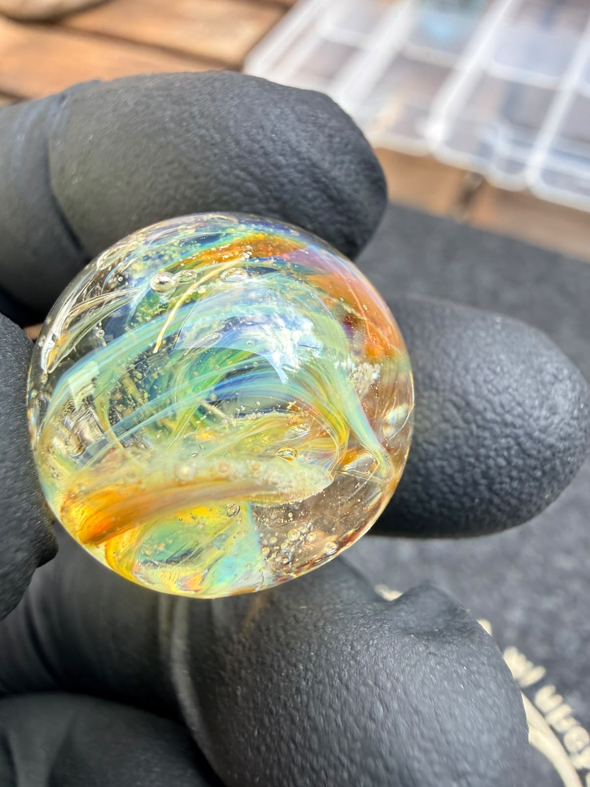 Meccas Glass Marble – Orbit Swirl