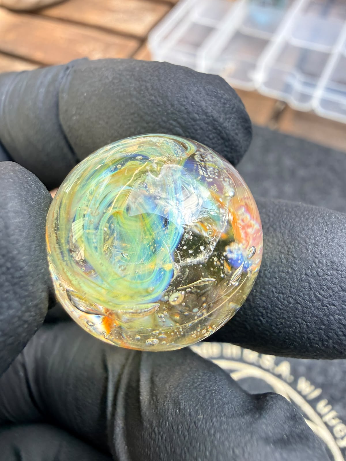 Meccas Glass Marble – Orbit Swirl