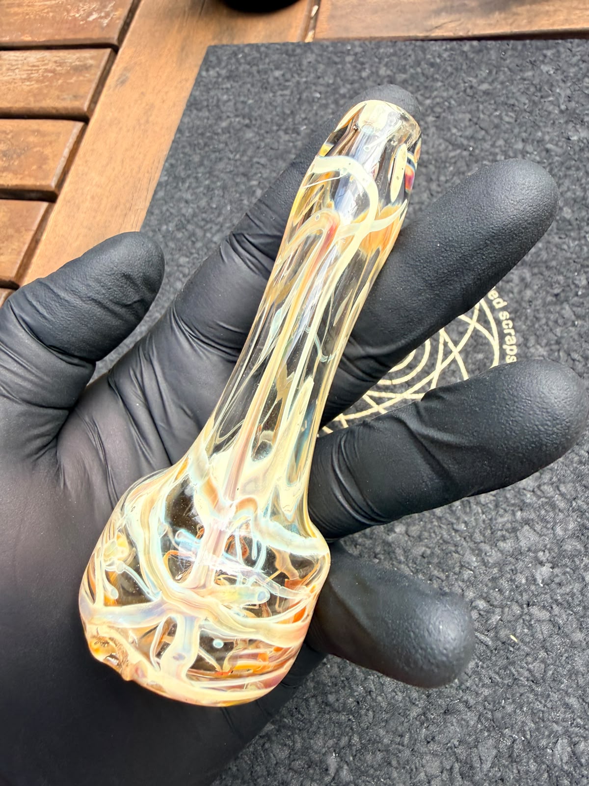 Meccas Glass Dry Top – Amber Swirl