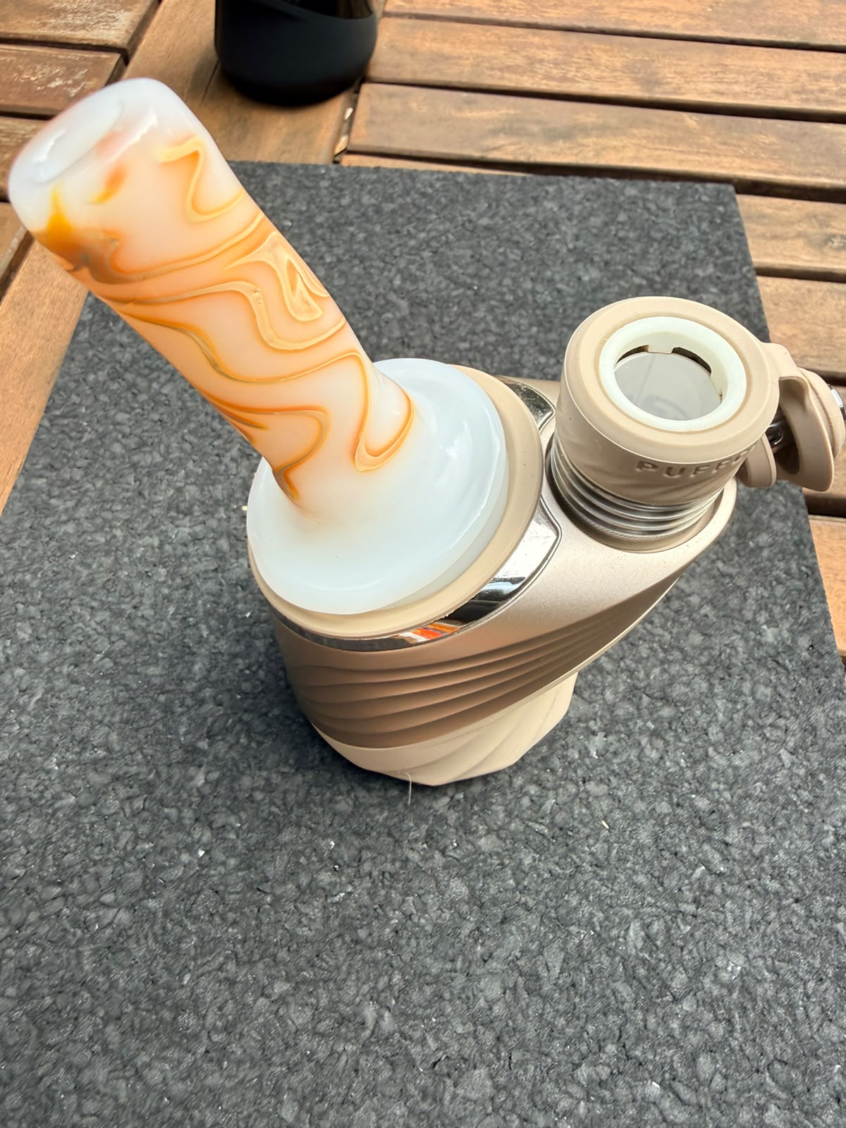 Meccas Glass Dry Top – White Amber Swirl
