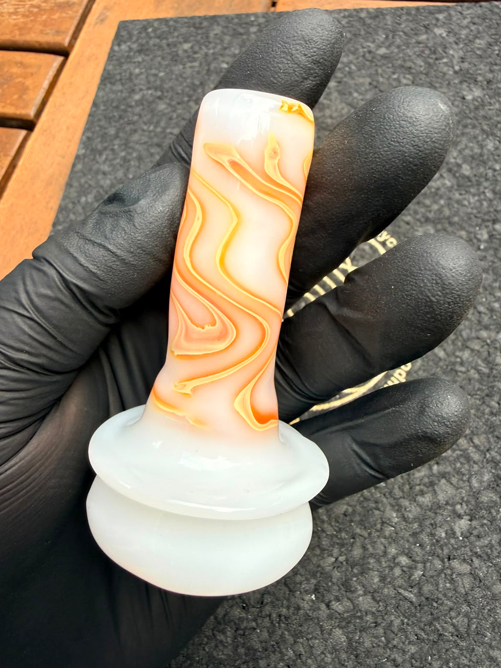 Meccas Glass Dry Top – White Amber Swirl