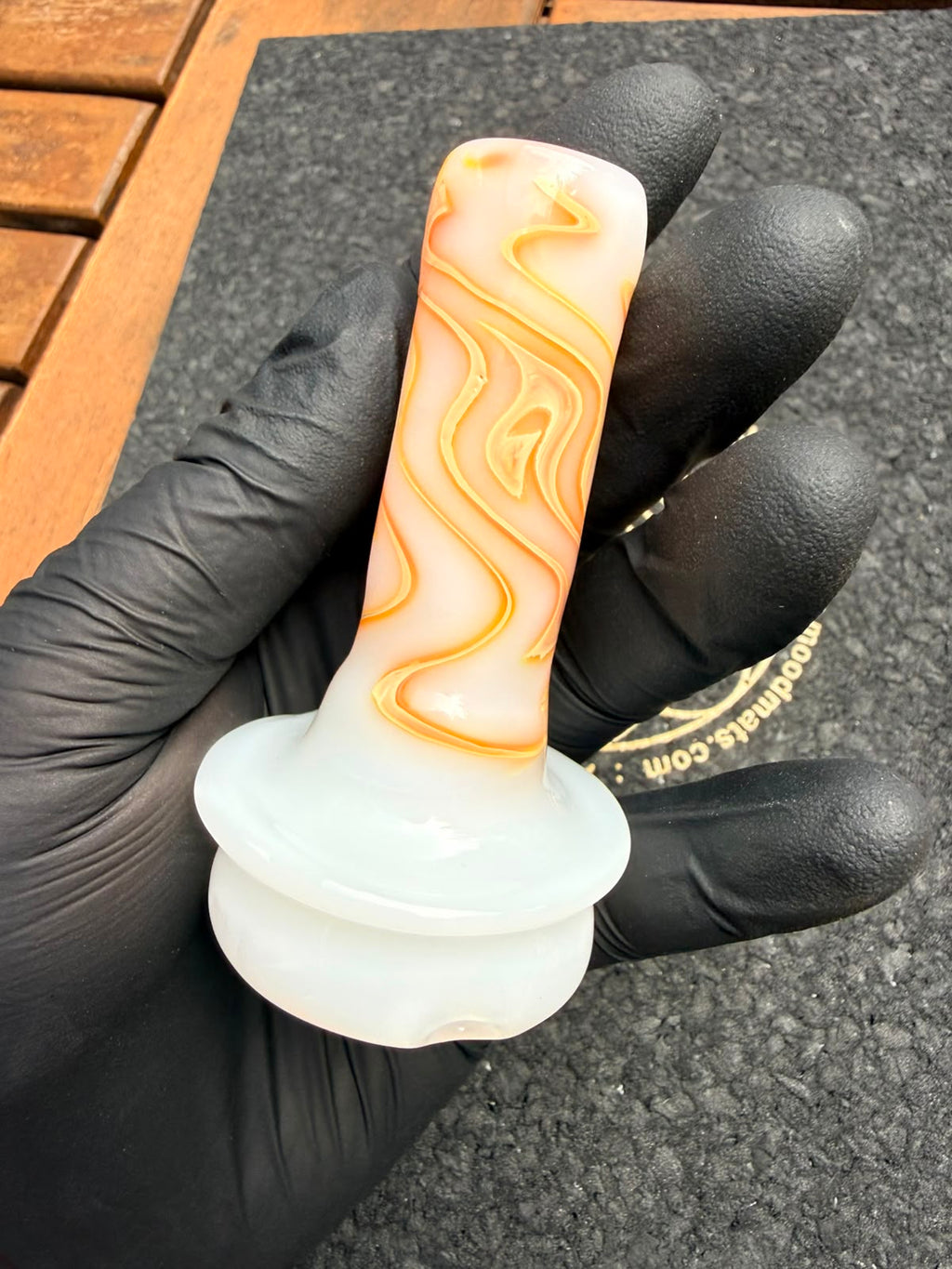 Meccas Glass Dry Top – White Amber Swirl