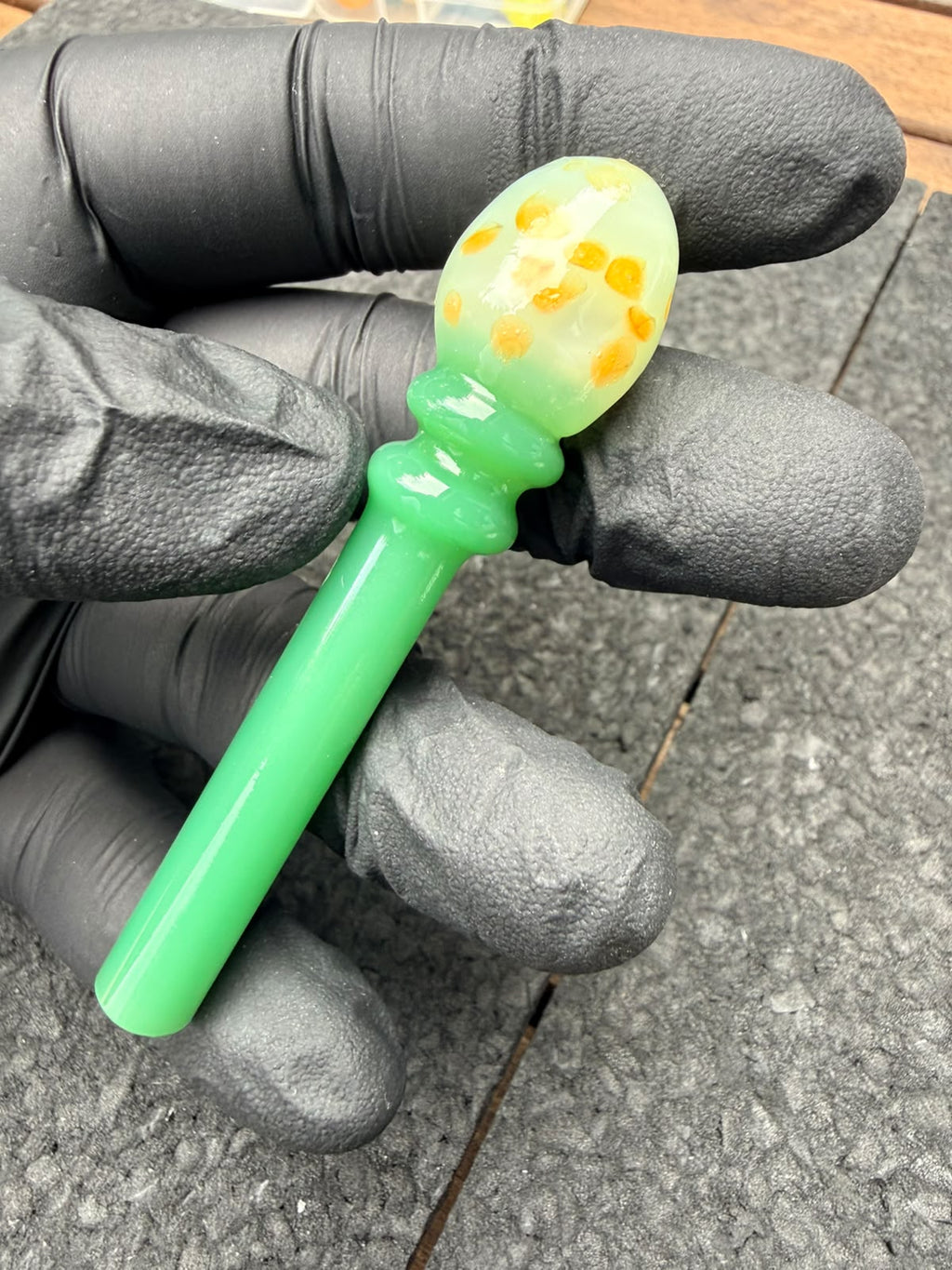 Meccas Glass Brazilian Filtertip – Green / Cream / Amber - 8,2 mm