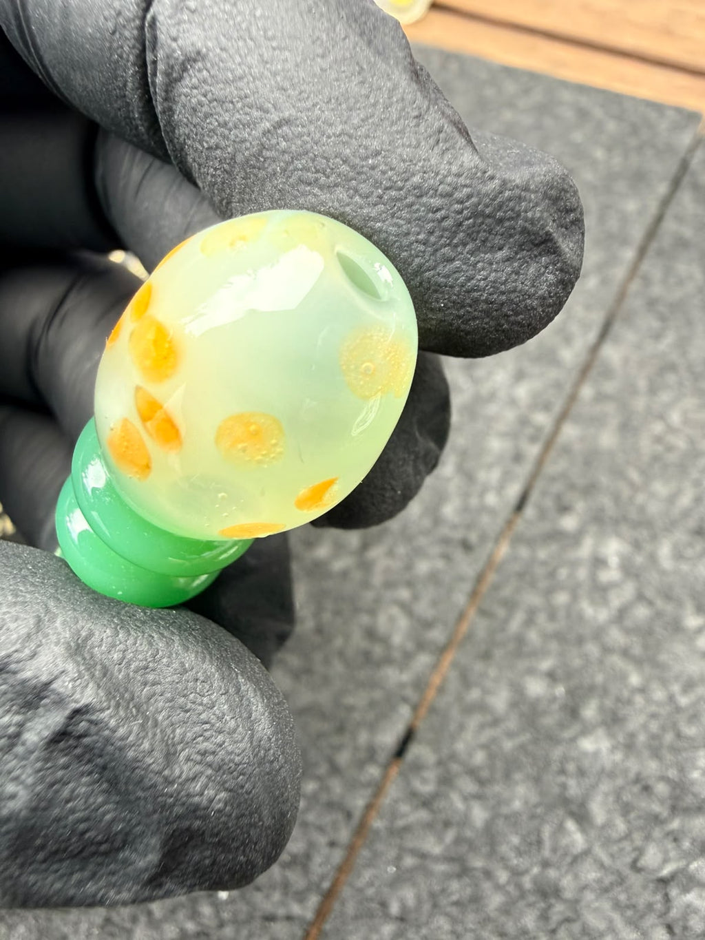 Meccas Glass Brazilian Filtertip – Green / Cream / Amber - 8,2 mm
