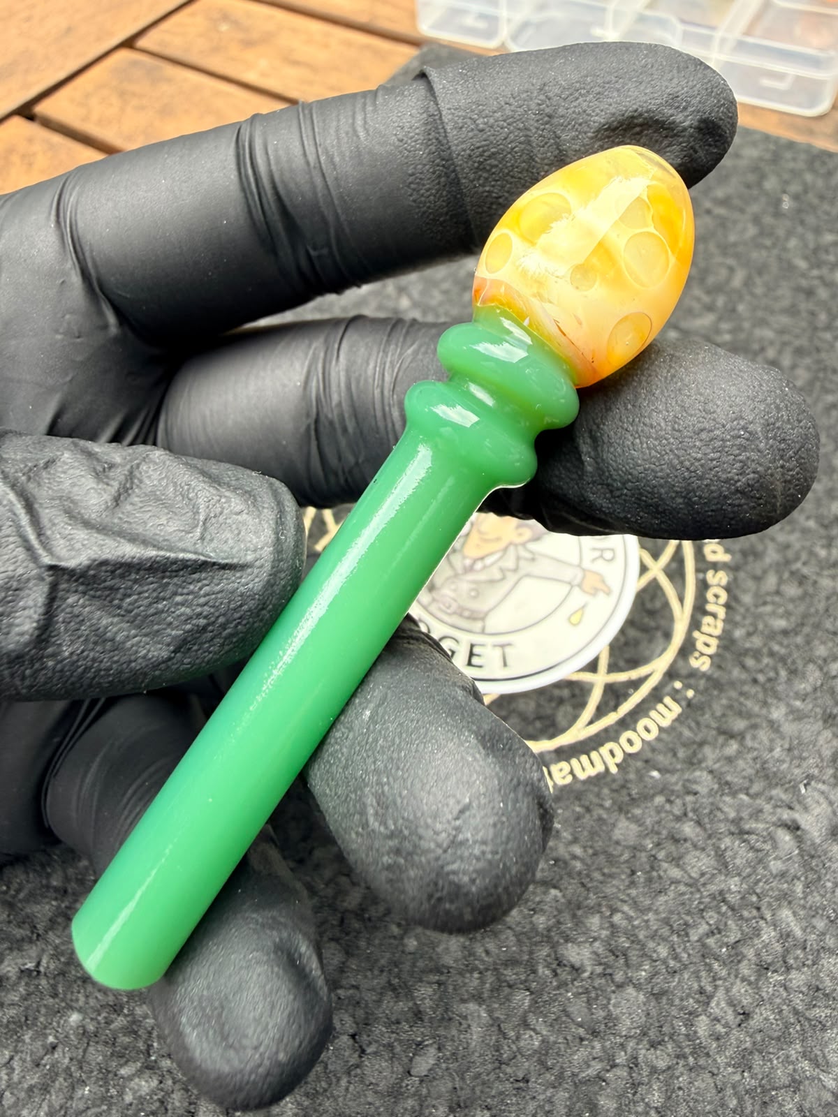 Meccas Glass Brazilian Filtertip – Green / Honey Amber - 8,3 mm