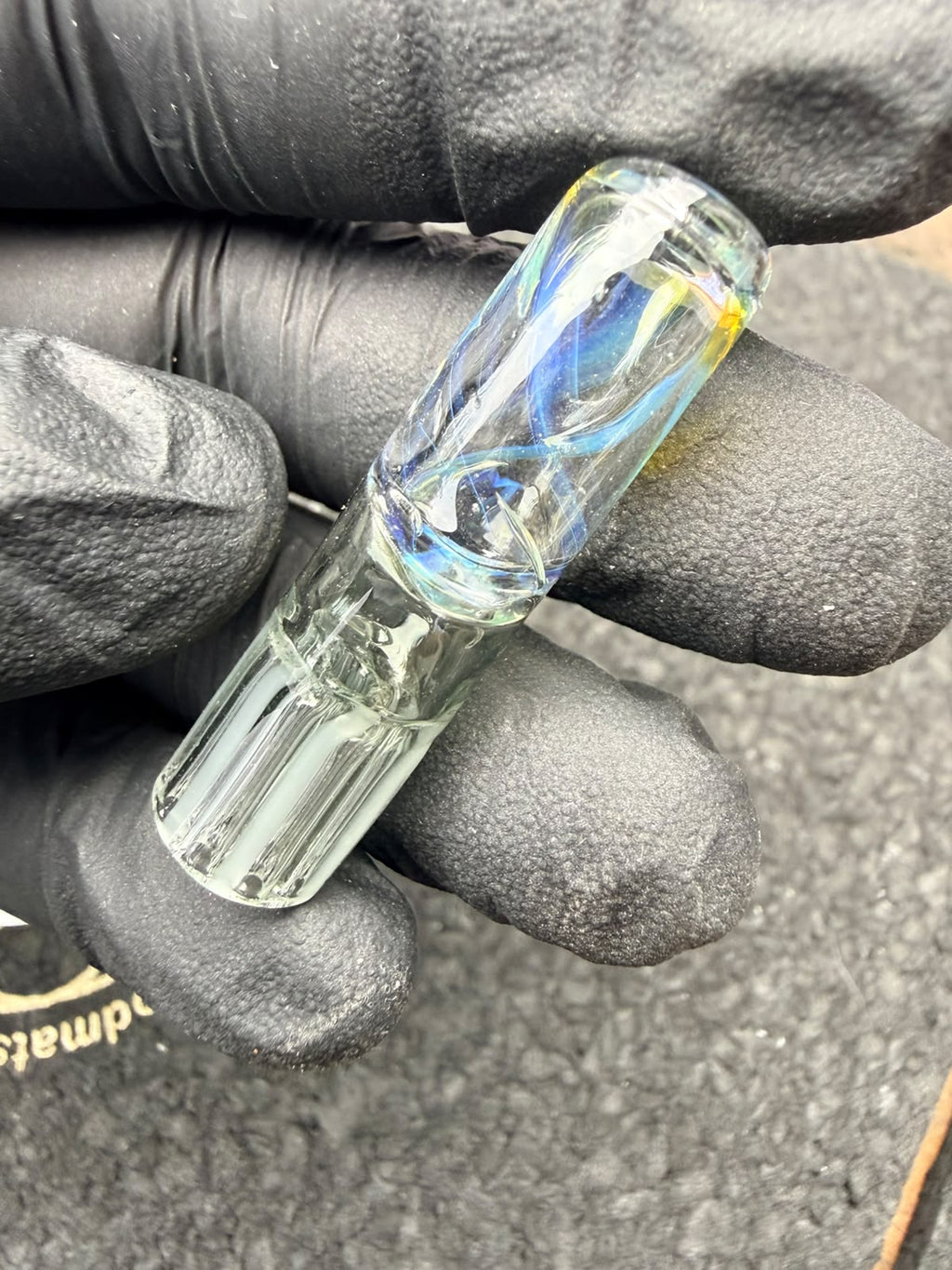 Meccas Glass Multi-Hole Tube Filtertip – Clear / Ice Blue - 10,6 mm