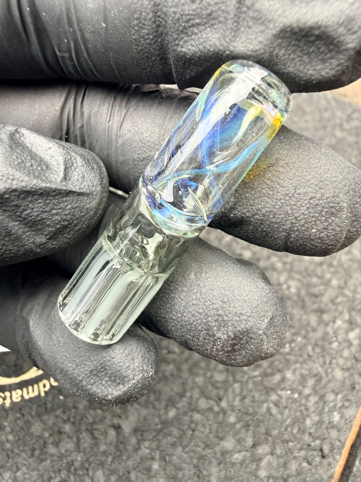 Meccas Glass Multi-Hole Tube Filtertip – Clear / Ice Blue - 10,6 mm