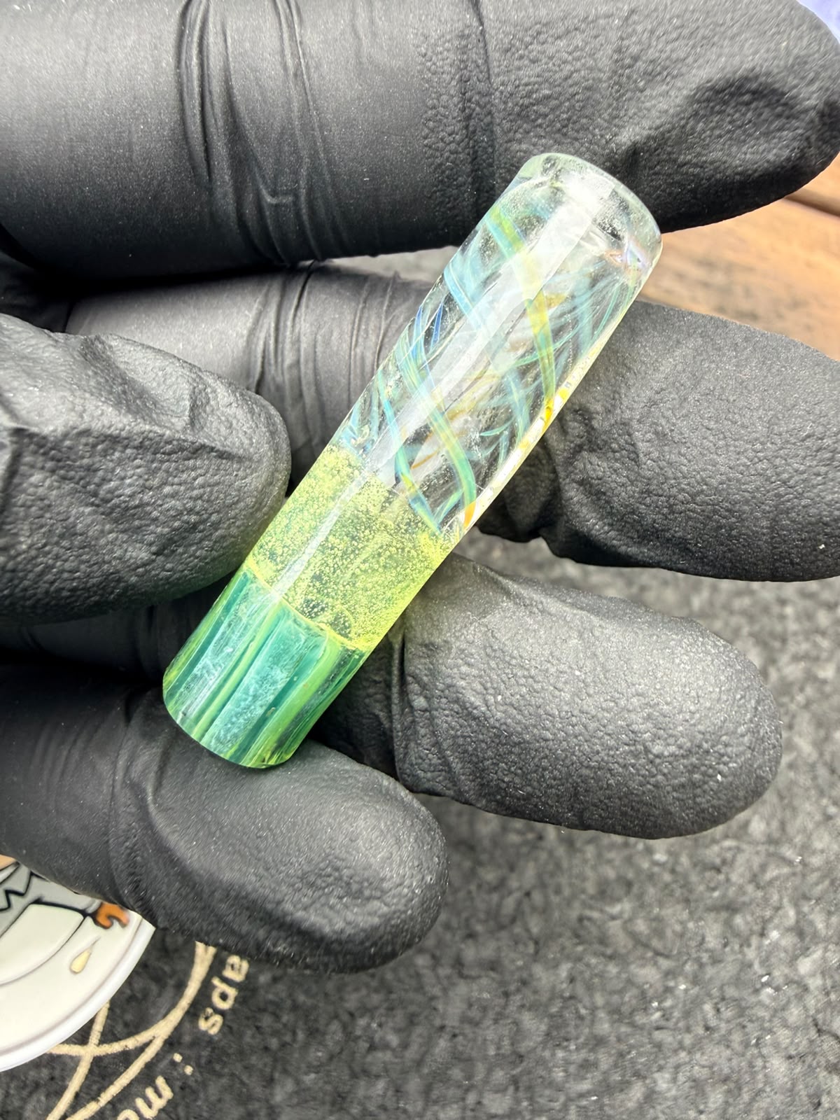 Filtro de tubo de vidrio multicentrado Meccas – Lima / Aqua / Amarillo - 10,5 mm