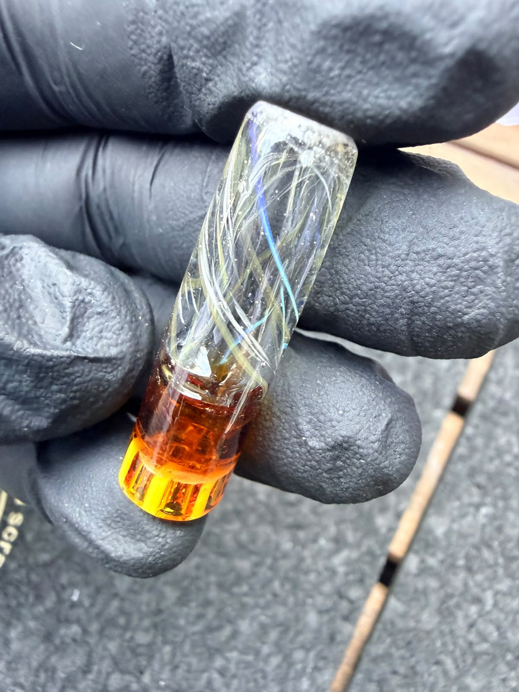 Meccas Glass Multi-Hole Tube Filtertip – Clear / Amber / Ice Blue - 10,2 mm