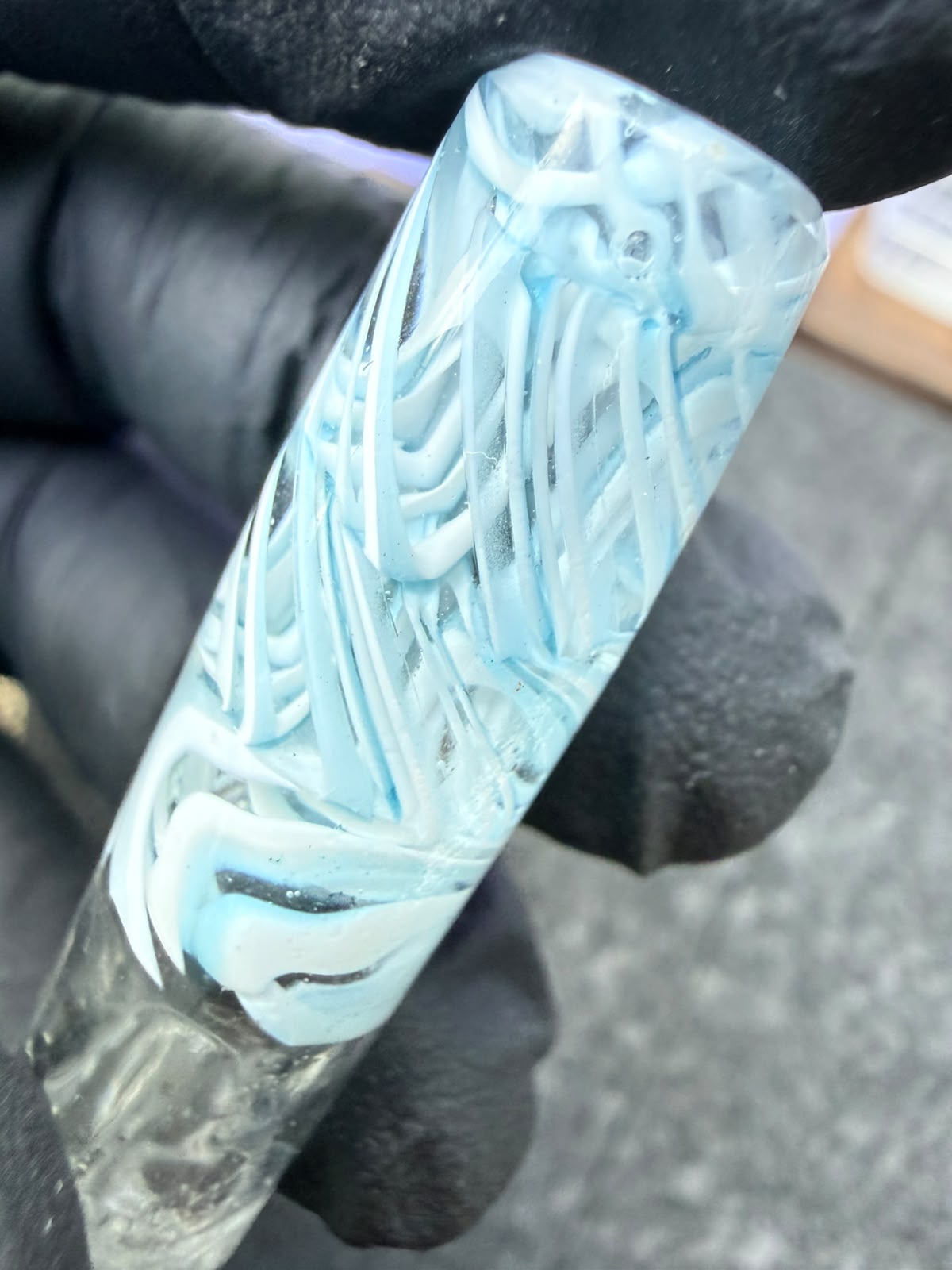 Meccas Glass Multi-Hole Tube Filtertip – Clear / Blue / Baby Blue / White - 10 mm