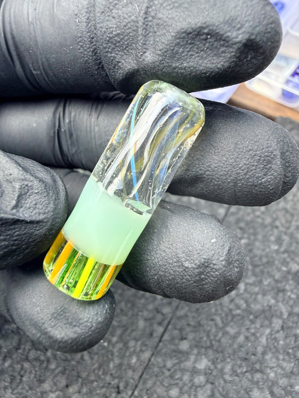 Meccas Glass Multi-Hole Tube Filtertip – Mint / Lime / Clear - 11,7 mm