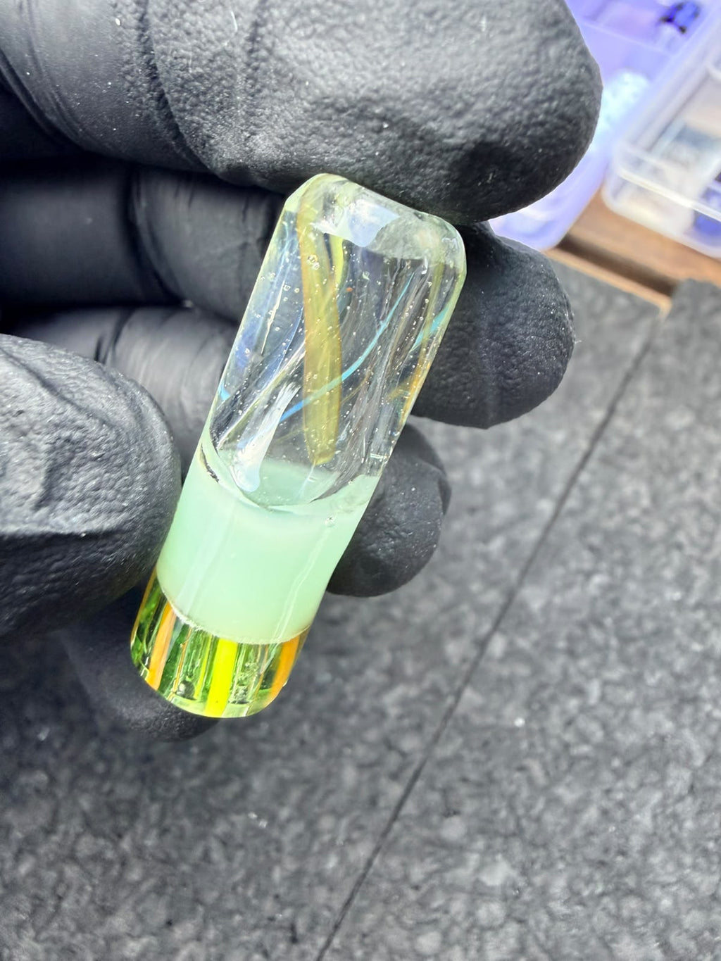 Meccas Glass Multi-Hole Tube Filtertip – Mint / Lime / Clear - 11,7 mm