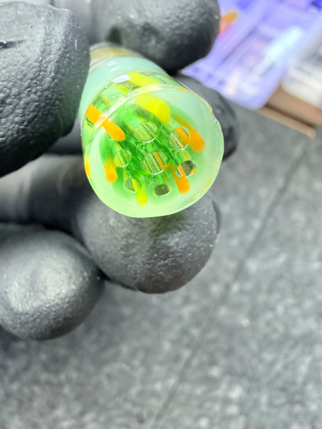 Meccas Glass Multi-Hole Tube Filtertip – Mint / Lime / Clear - 11,7 mm
