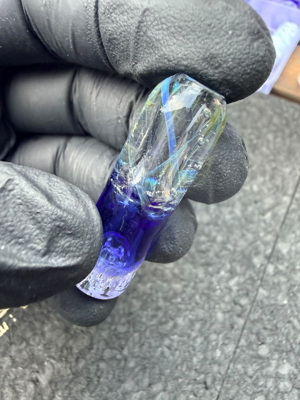 Meccas Glass Multi-Hole Tube Filtertip – Clear / Royal Blue / Ocean - 11,8 mm