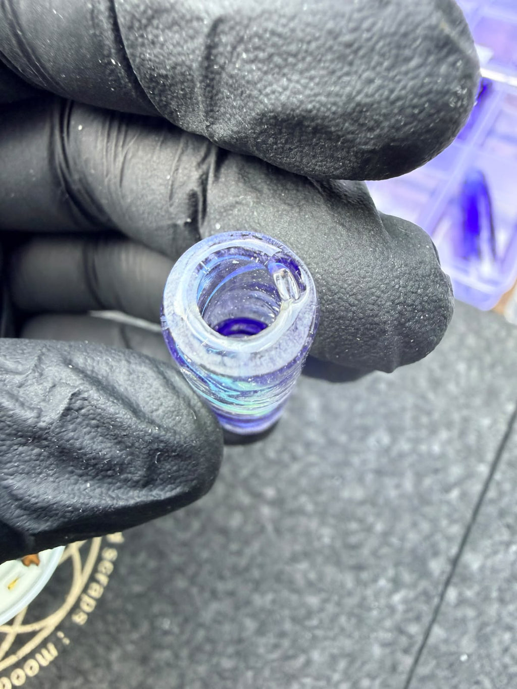 Meccas Glass Multi-Hole Tube Filtertip – Baby Blue / Clear / Ocean - 11,8 mm