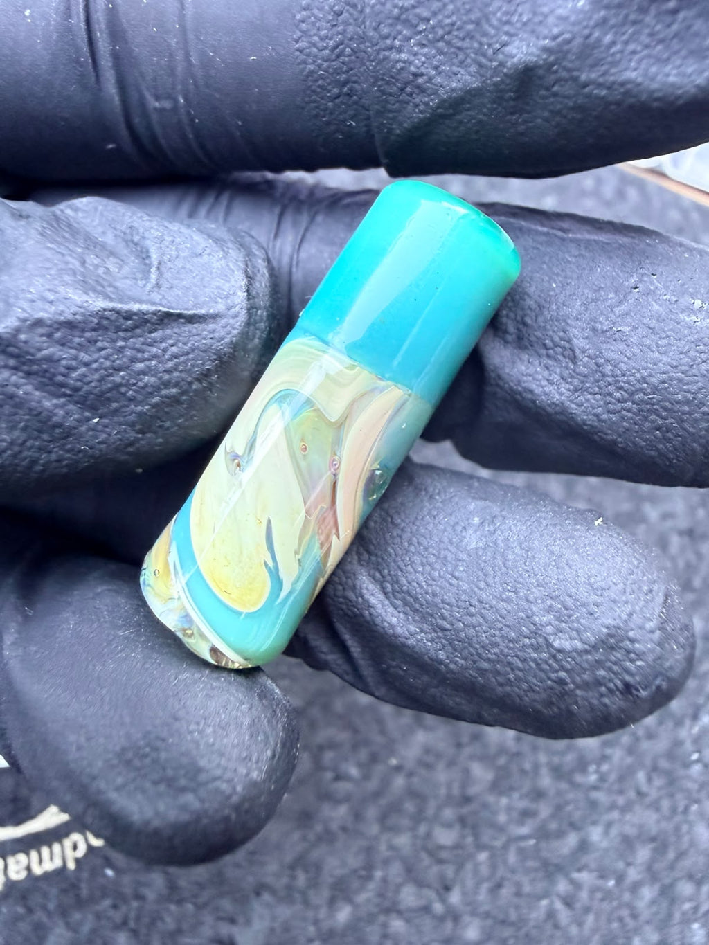 Meccas Glass Artist Tip – Turquoise / Cream / Red - 10,8 mm