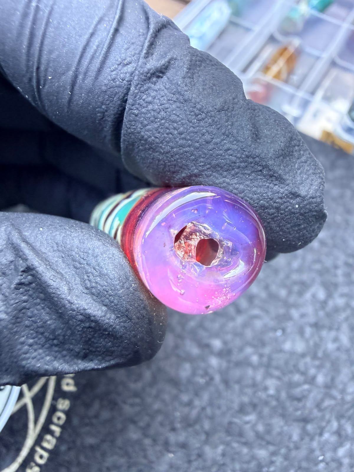 Punta per artista del vetro Meccas – Rosso ciliegia / Giallo / Turchese / Crema / Effetto perla - 12,7 mm