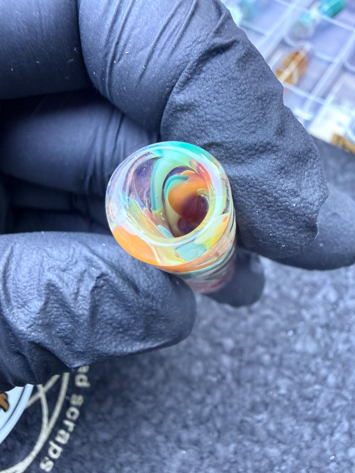 Punta per artista del vetro Meccas – Rosso ciliegia / Giallo / Turchese / Crema / Effetto perla - 12,7 mm