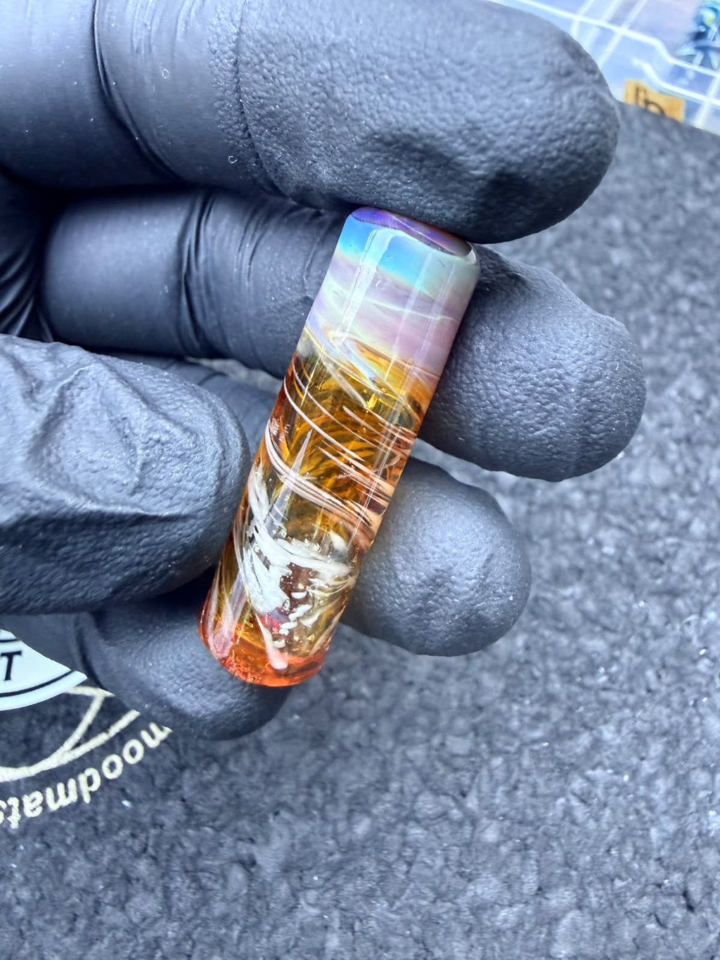 Embout pour artiste verrier Meccas – Bleu / Violet / Ambre / Blanc / Rose – Trou unique – 10,9 mm