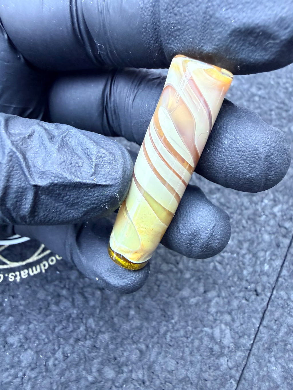 Embout d'artiste pour verre Meccas – Crème / Jaune / Perle métallisé 11,6 mm