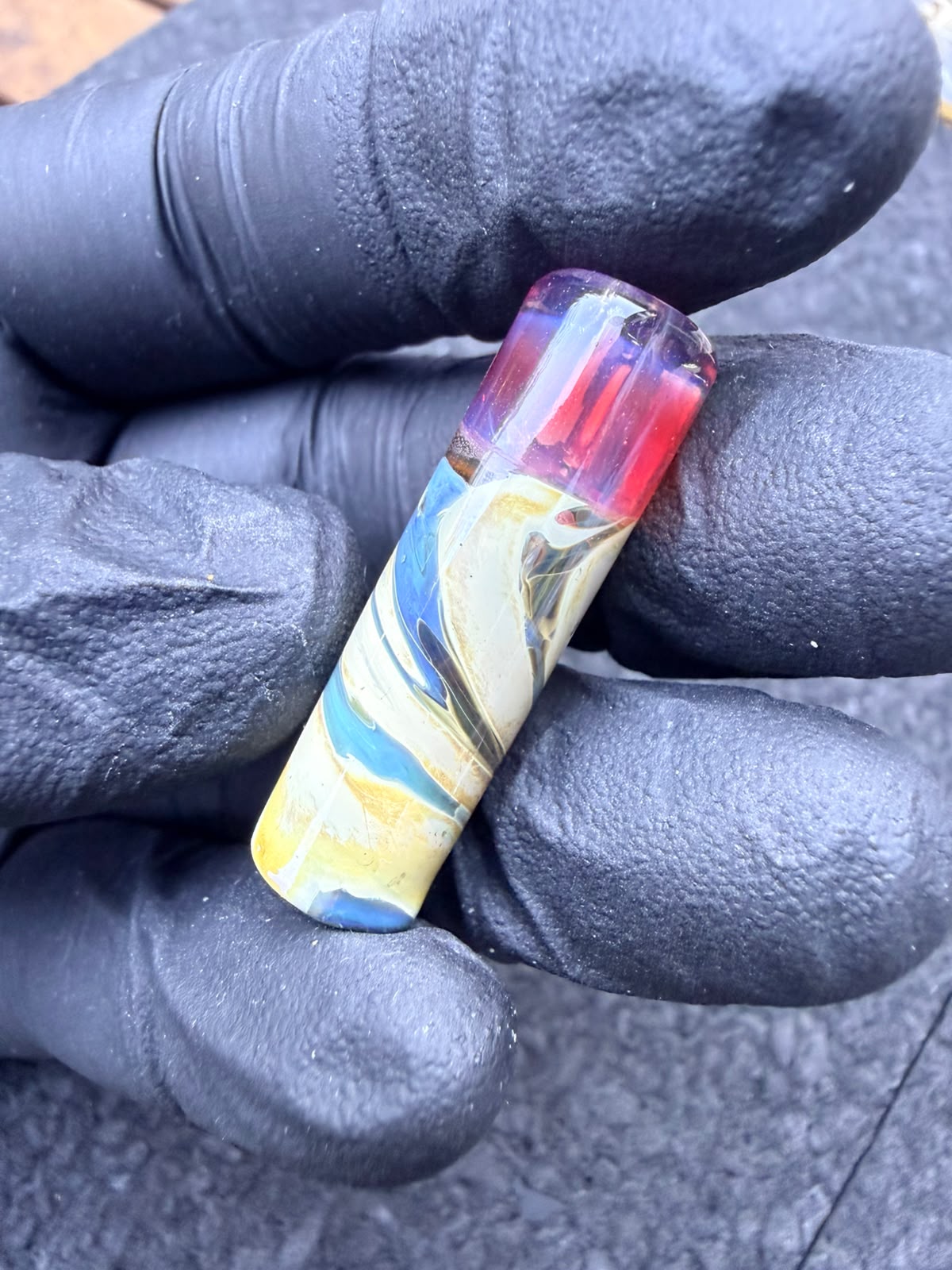 Meccas Glass Artist Tip – Cream / Amber / Blue / Pink - 10 mm