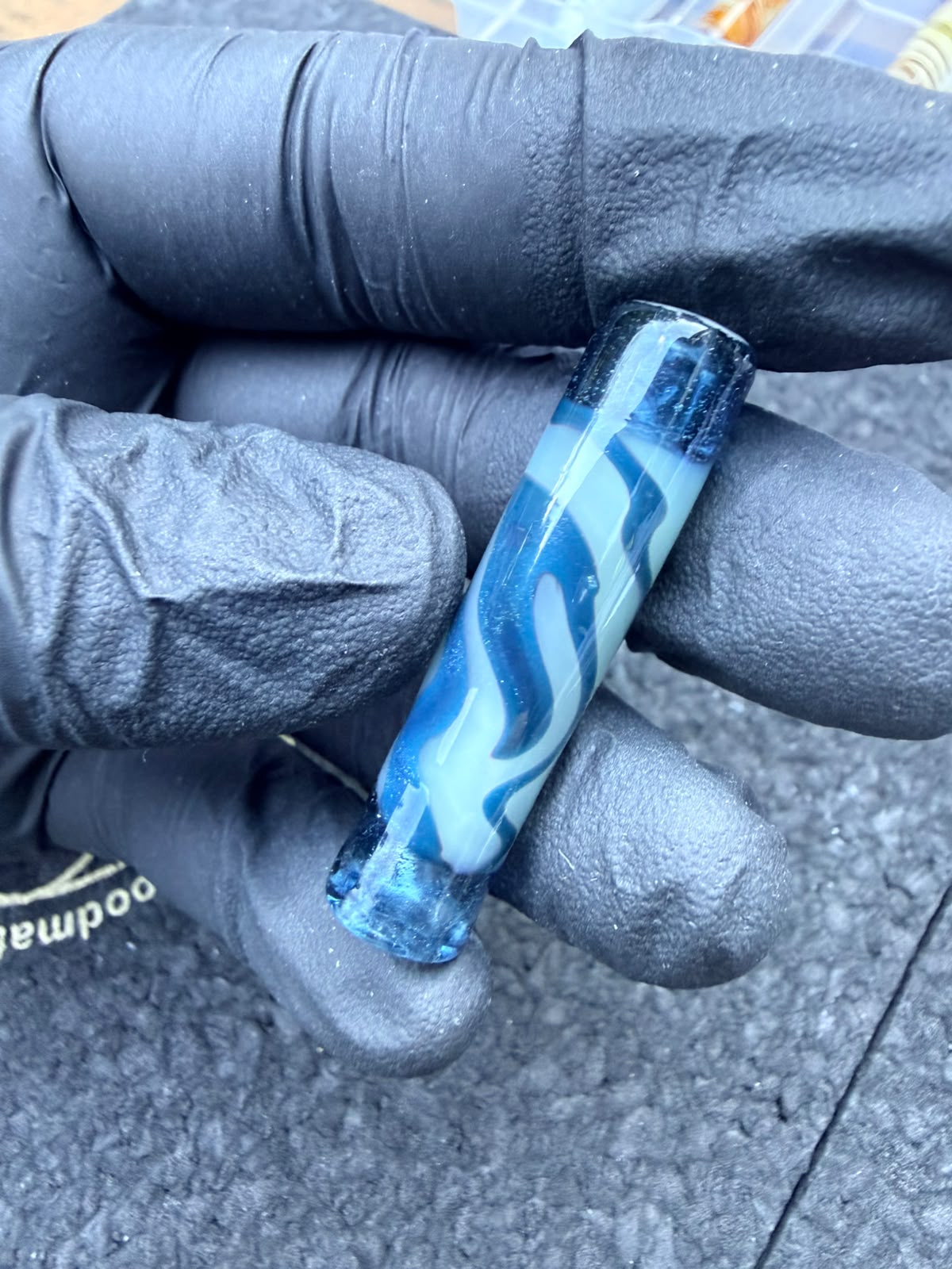 Boquilla de cristal para artista de Meccas – Azul / Transparente / Amarillo suave / Blanco / Turquesa - 9,9 mm