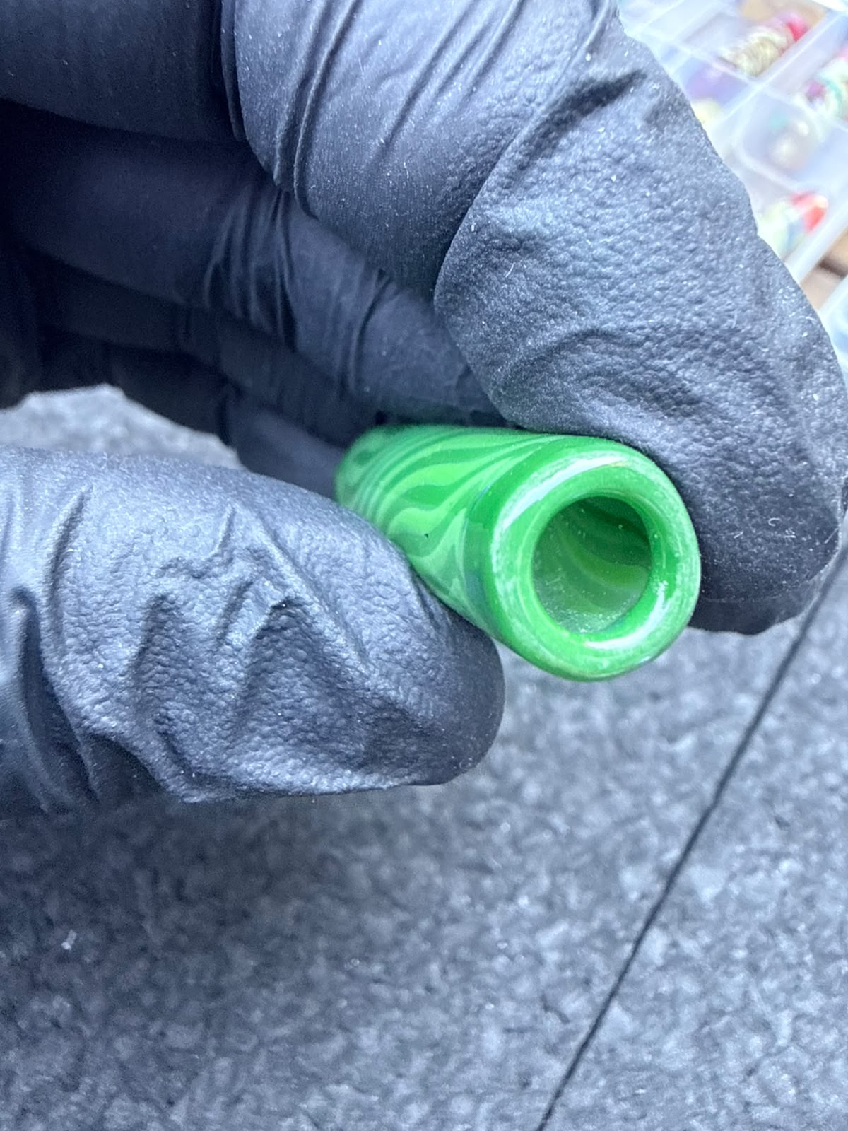 Meccas Glass Artist Tip – Green Zebra - 11,2 mm