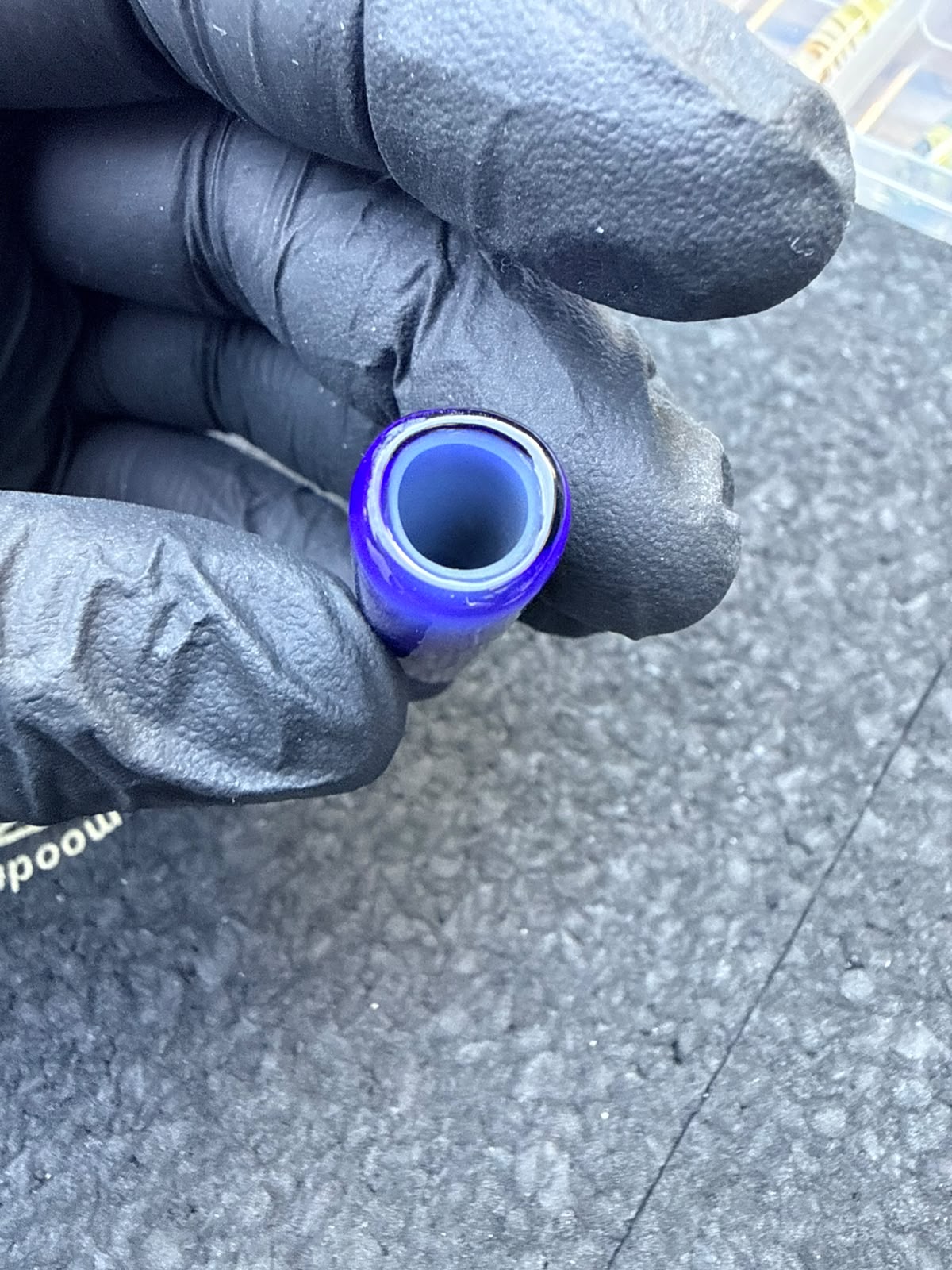 Meccas Glass Artist Tip – Azul Real / Blanco Lechoso - 11,9 mm