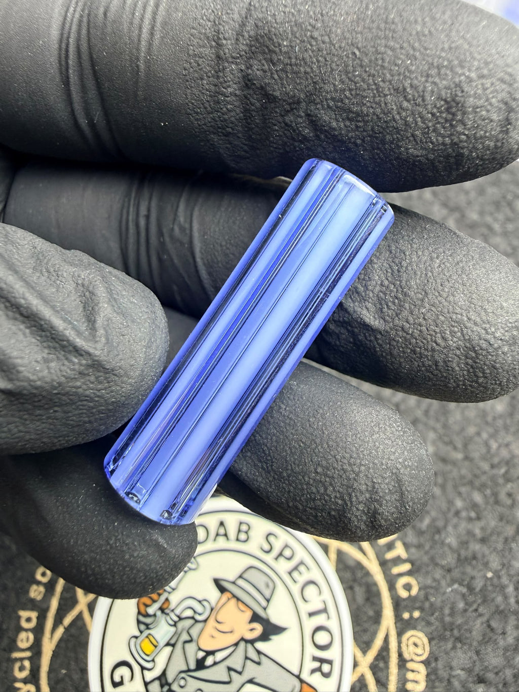 Meccas Glass Multihole Filtertip – Klar / Königsblau / Weiß - 9,3 mm