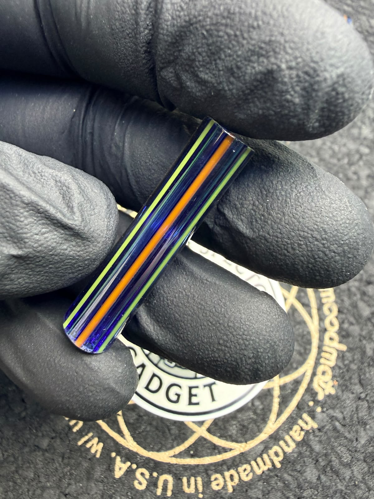 Boquilla de filtro de cristal multicámara Meccas – Azul / Amarillo / Naranja - 7,5 mm